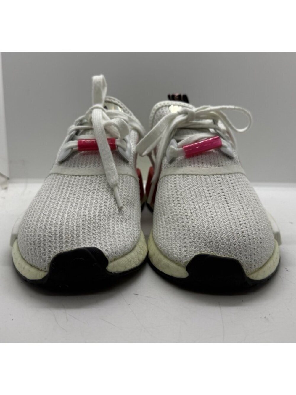 Adidas Womens NMD_R1 White True Pink Hologram Sz 7 FZ3777 Athletic Running Shoes - Picture 2 of 7